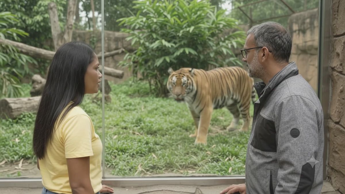 Au Zoo, La tigresse est très jalouse - MIA et MATHIEU - Vidéo MP4