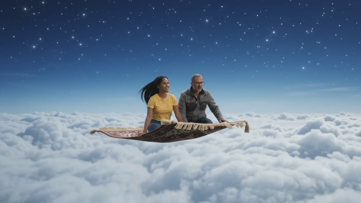 Au Maghreb, aux milles et une nuit, rêve bleu, tapis, ciel - MIA et MATHIEU - Vidéo MP4