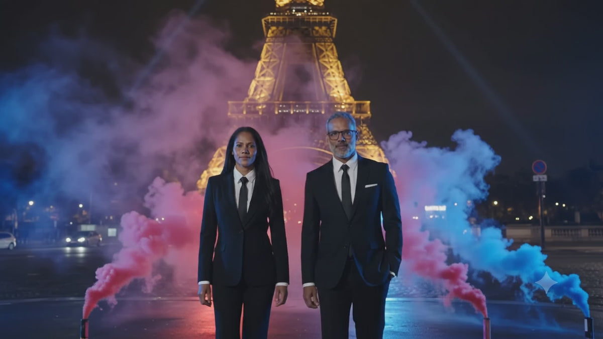 A Paris, Néon fumigène laser la Nuit - MIA et MATHIEU - Vidéo MP4