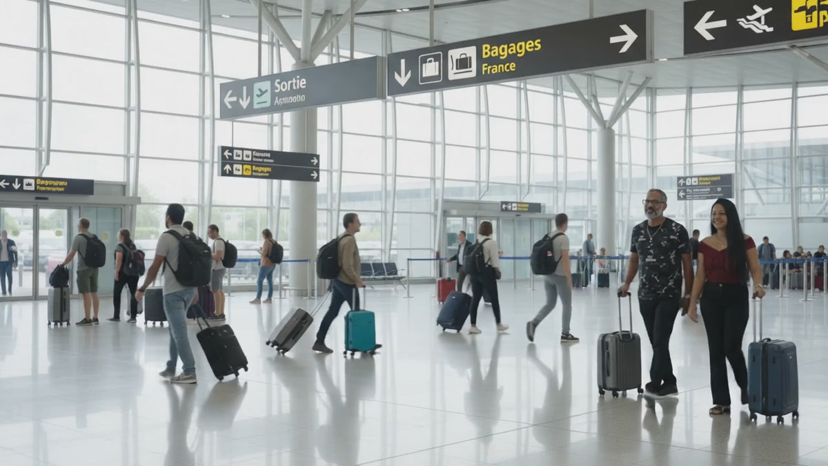 A l'Aéroport de Paris, en Vacances - MIA et MATHIEU - Vidéo MP4