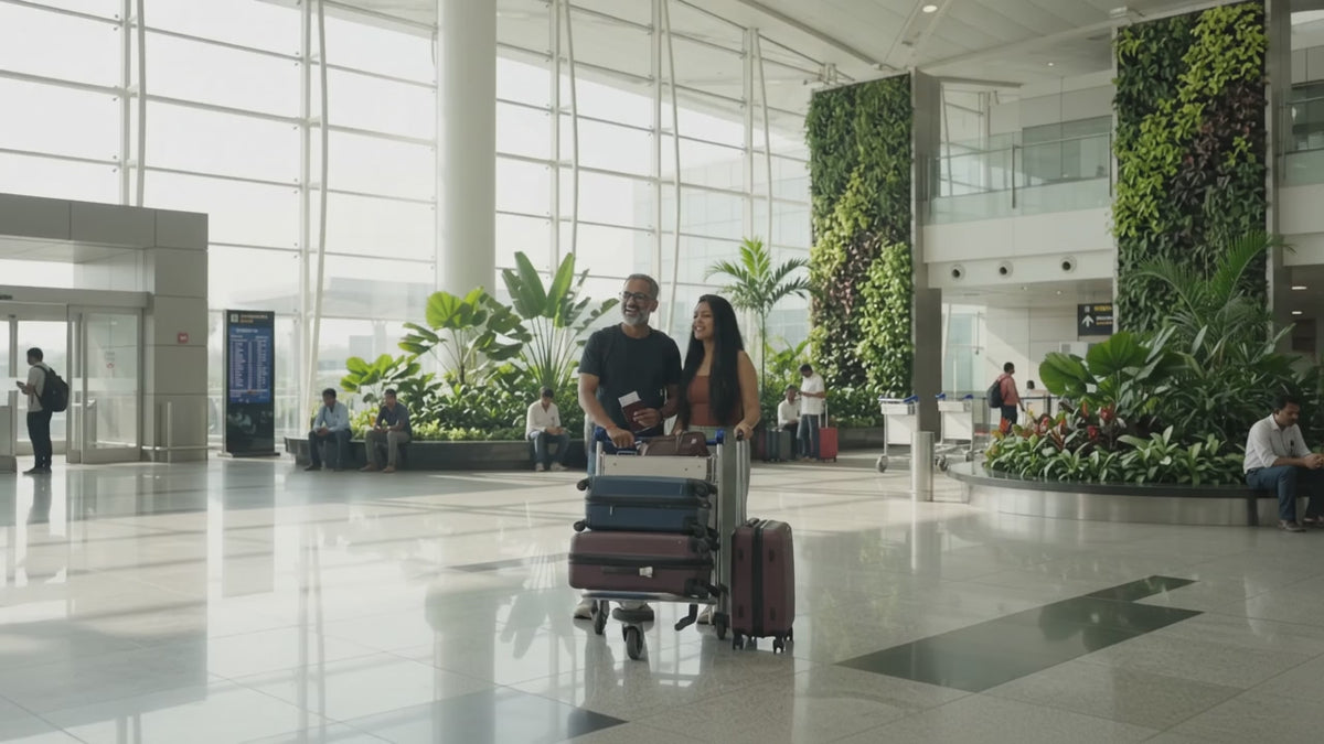 A L'Aéroport de BENGALORE en INDE - MIA et MATHIEU - Vidéo MP4
